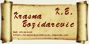 Krasna Božidarević vizit kartica